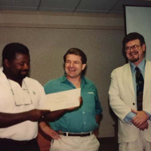 Brad Jordan (deceased), Rick Hobsuch and Ola Grimsby 1990.